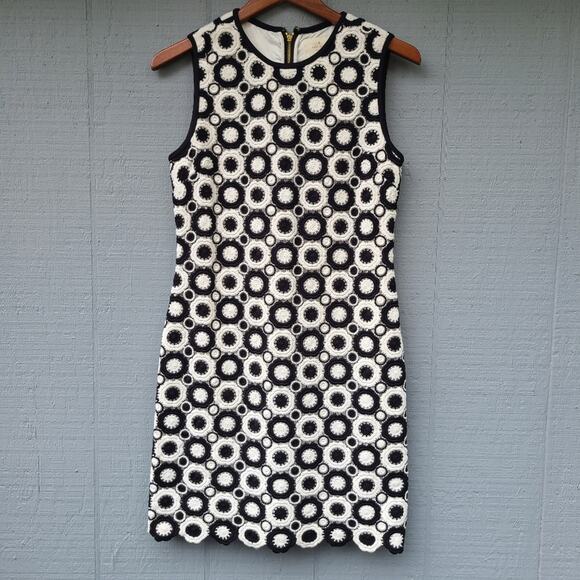 kate spade Dresses & Skirts - Kate Spade Crochet Circle Sheath Dress Size 4 B/W